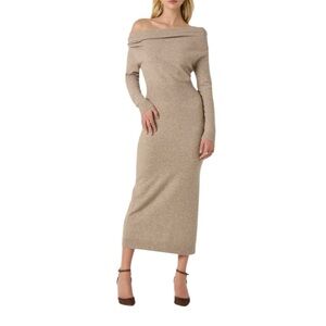 ASTR One-Shoulder Long Sleeve Sweater Dress Sz Large